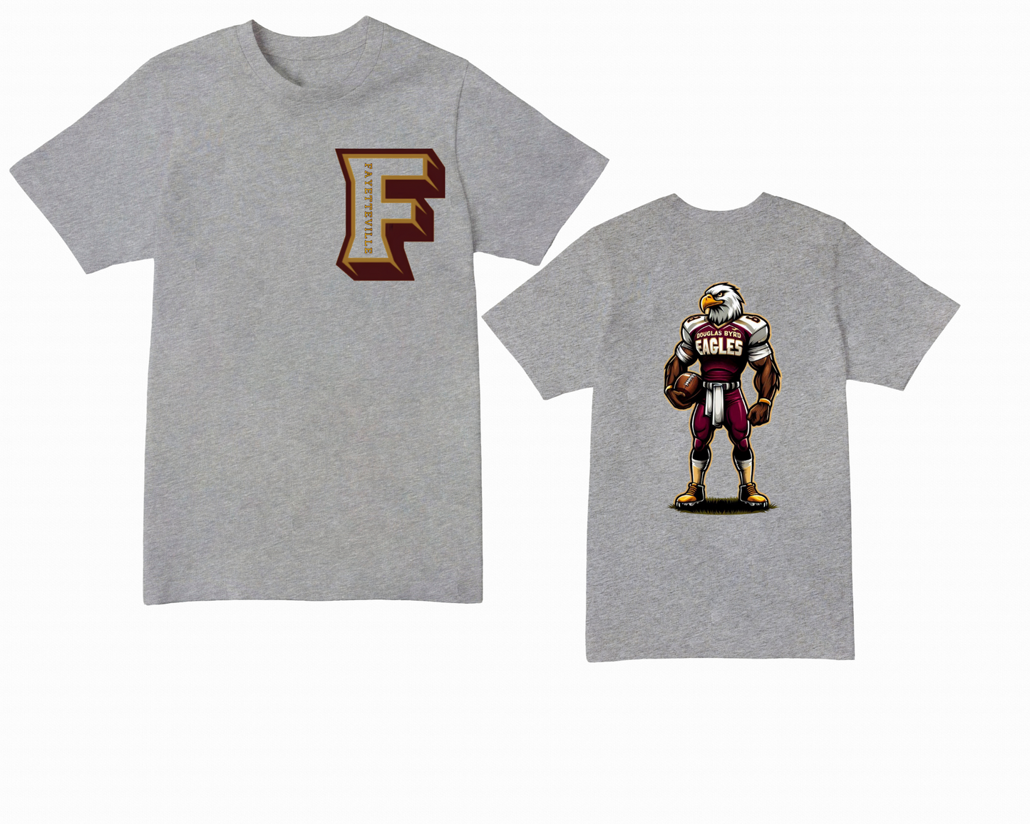 Fayetteville City Schools - Douglas Bird Eagles Large Mascot Short Sleeve T-shirt