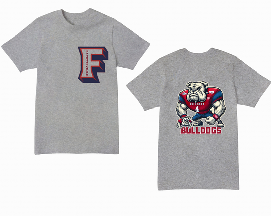 Fayetteville City Schools -Terry Sanford Bulldogs Large Mascot Short Sleeve T-shirt